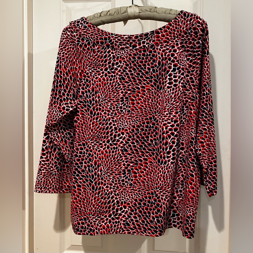 Ruby Rd. 3/4 Sleeve Top Size L - Picture 4 of 7
